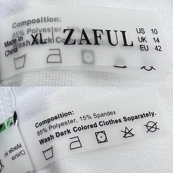 ZAFUL Bikini Set Pineapple Print Two Piece Bathing Swimsuit High Cut XL NWT - Picture 11 of 15